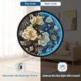 thumbnail image 5 of Voice Activated Clock with Glow Light 12 Inch Large Silent Wall Clock Battery Operated for Home Decor Elegant Beige Floral, 5 of 8