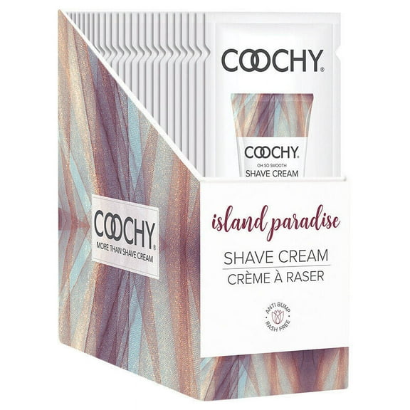 Coochy Shave Cream Island Paradise 15ml Foil Display of 24