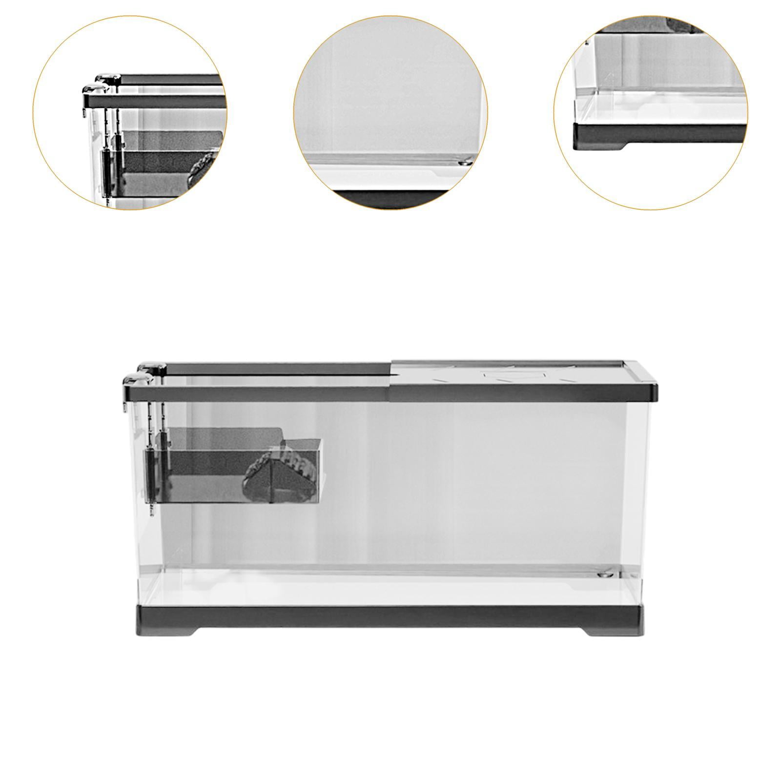 CarpNettore Turtle Tank Aquarium Tortoise Enclosure Starter Kit Hideout Reptile Tank with Basking Platform Aquatic Terrarium for Breeding L w Platform and Lid