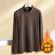 thumbnail image 3 of Camiseta de manga larga para hombre, otoño invierno 2023, camisetas abrigadas, camisa de color liso con parte inferior, cuello alto medio, camisetas casuales para hombre, polos, 3 of 5