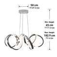 thumbnail image 3 of Artika Swirl Ribbon Integrated LED Pendant Light Chrome, 3 of 7