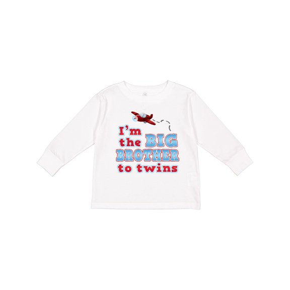 Inktastic I'm the Big Brother to Twins. Boys Long Sleeve Toddler T-Shirt