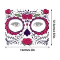 thumbnail image 3 of Tatuaje de cara de esqueleto, pegatinas temporales para la cara, accesorios para fiesta de disfraces, 3 of 4