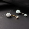 thumbnail image 5 of Woeilo 14g Belly Button Rings Titanium Belly Navel Ring Internally Threaded Belly Button Jewelry Waterdrop Navel Jewelry Navel Belly Piercing Jewelry Navel Barbell Stud, 5 of 5