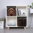 thumbnail image 3 of Collapsible Oxford Fabric Storage Cubes with Handles, Large Mid Foldable Oxford Cloth Bins Set of 2/6, Closet Organizers for Shelves Clothes Home Kitchen Toy - Islamic Architecture, 3 of 7