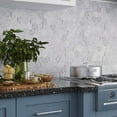 thumbnail image 4 of 10 pack Carrara Hexagon 10.25 in. x 9 in. Honed Metal Peel and Stick Tile for Kitchen and Bathroom (6.41 sq. ft./ Case), 4 of 4