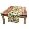 thumbnail image 1 of Nature Table Runner, Lemon and Orange Clementine Tree Branches Fruit Yummy Winter Season Vitamin Design, Dining Room Kitchen Rectangular Runner, 3 Sizes, by Ambesonne, 1 of 2
