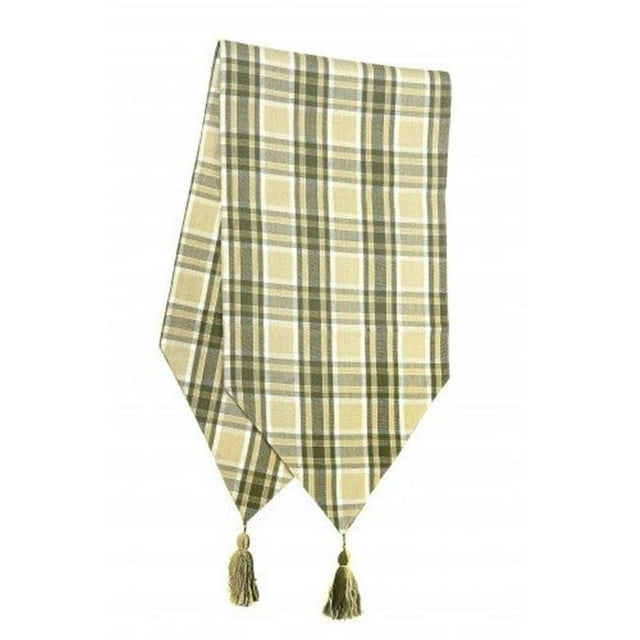 Mr. MJs Trading AG-11283-13x72 13 x 72 in. Ribbed Table Runner with Tassels, Tulsi