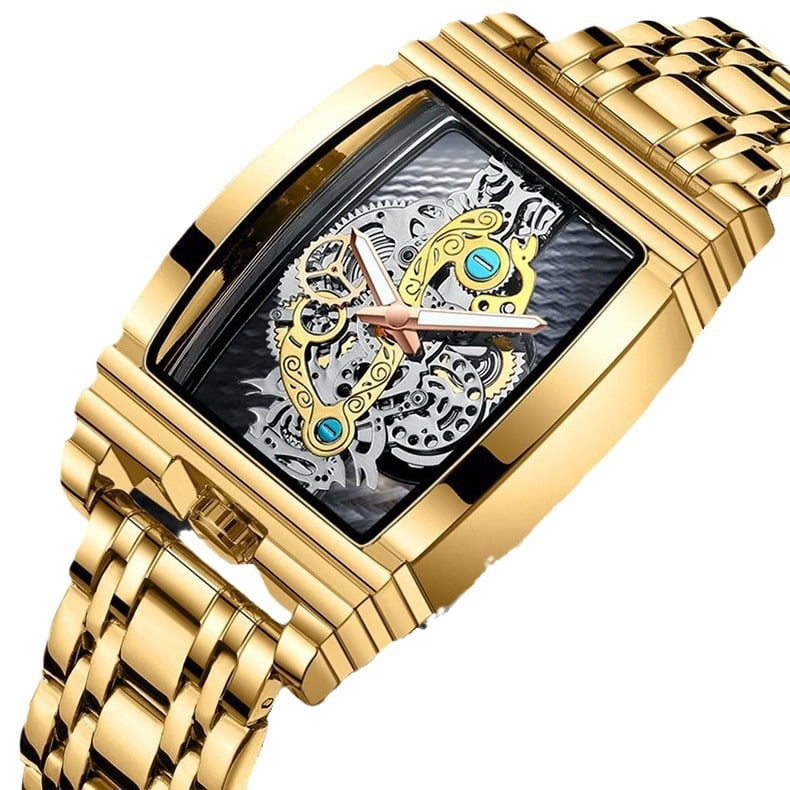 Skeleton Watch for Men - Stainless Steel, 30M Water Resistant, Luminous Markers | Stylish Business Watch