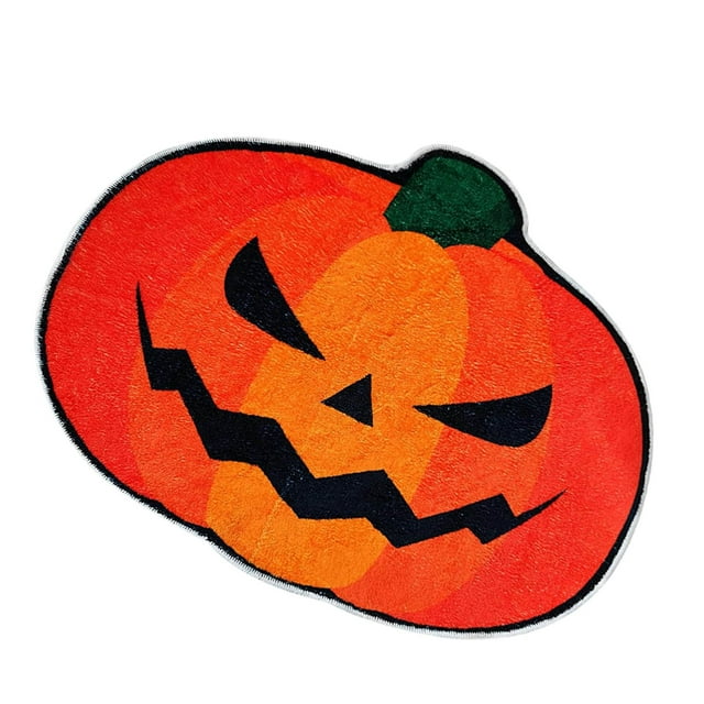 Halloween Bathroom Fall Pumpkin Bathroom Rugs Non Funny Cute Bath Mats For Bathroom Shower Tub Microfiber Washable Absorbent Carpet Autumn Home Decoration Oversized Throws Blanket for Men Light Throw