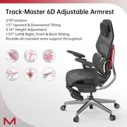 Ergonomic Office Chair,Computer Desk Gaming Chair with 6D Armrest Height Adjustable,136° Tilt for Office and Gaming