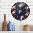 thumbnail image 3 of Yayeee Wall Clock Battery Operated 11.9" Silent Quartz Non-Ticking for Living Room Decor, Rocket Pattern, 3 of 8