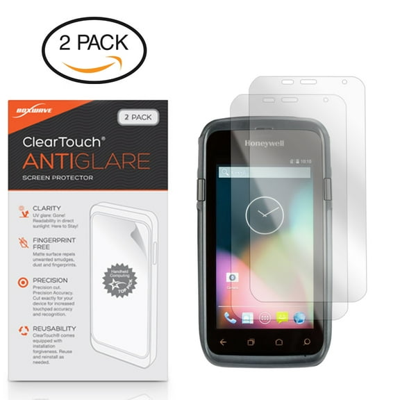 Honeywell Dolphin CT60 Screen Protector, BoxWave [ClearTouch Anti-Glare (2-Pack)] Anti-Fingerprint Matte Film Skin for Honeywell Dolphin CT60, CT50