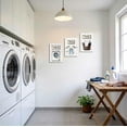thumbnail image 2 of ZHONGYUTONG 3Pcs Laundry Room Canvas Wall Art Rustic Farmhouse Laundry Sign Picture Prints Wash Dry Fold Art Poster Vintage Country Paintings Gray White Bathroom Decor (11.00" x 14.00" x 3PCS), 2 of 5