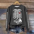 thumbnail image 2 of Chandail de Mode Automne Hiver pour Femmes, Manches Longues Fines, Col Rond, Imprimé Halloween, Sans Capuche, Décontracté, 2 of 3