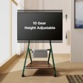 thumbnail image 2 of FITUEYES Storage Rolling TV Cart Height Adjustable Corner TV Stand Mount for TVs Up to 65 Inch, 2 of 4
