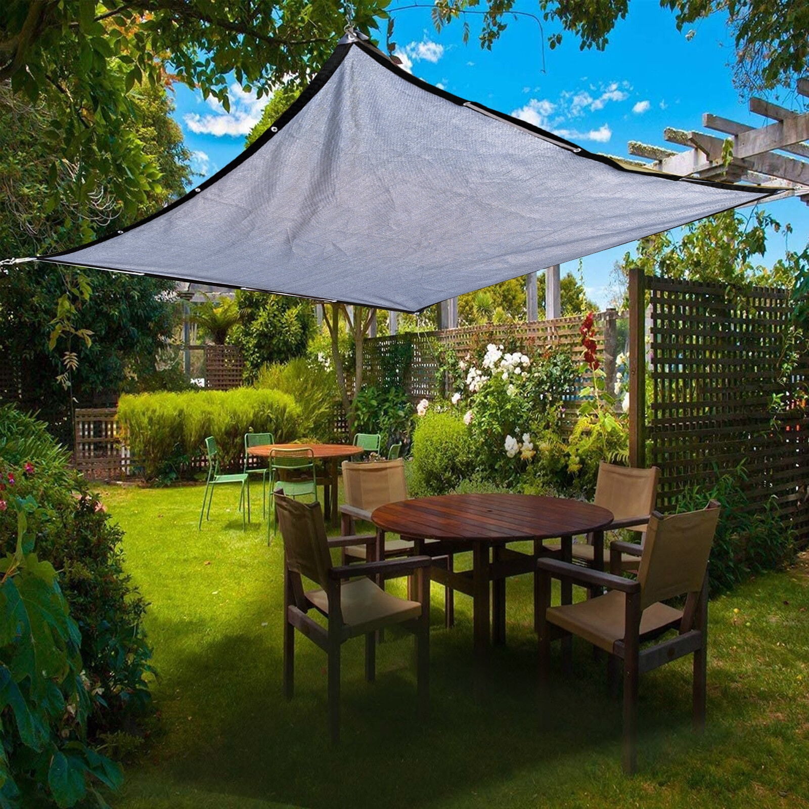 FDGIU Sun Shade 90% Shade Fabric Sun Shade Cloth Privacy Screen With Reinforced Grommets For Outdoor Patio Garden Pergola Cover Outdoor Sun Awning