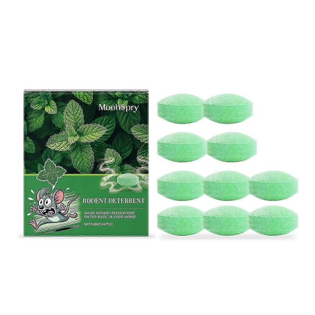 Mouse Rodent Repellent, 10 Pack Peppermint Oil Mice Repellent for Squirrel Rats Spider Pests, Rat Repellent Balls for Kitchen, Warehouse, Indoor, Outd