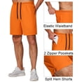 thumbnail image 5 of COOFANDY 2 Pack Mens Athletic Running Shorts 7'' Gym Workout Shorts Lightweight Drawstring Training Shorts with Zipper Pockets, 5 of 6