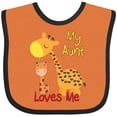 thumbnail image 3 of Inktastic My Aunt Loves Me Giraffe Boys or Girls Baby Bib, 3 of 4