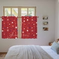 thumbnail image 4 of 4th of July Kitchen Curtains, Red Independence Day White Blue Star Light Filtering Window Curtain Panels, 2Pcs Rod Pocket Window Treatments Set for RV Dining Room Study Room 42x45 Inches, 4 of 9