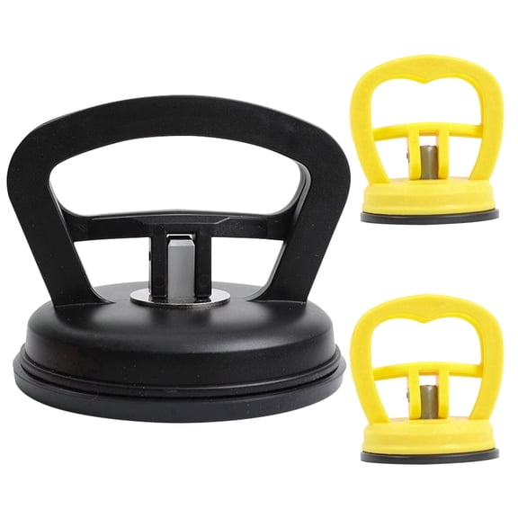 Ogetok Car Dent Puller Suction Cup Set 1 Large Black 2 Small Yellow with Metal Core Strong Suction for Auto Body Paintless Dent Repair Tool Kit