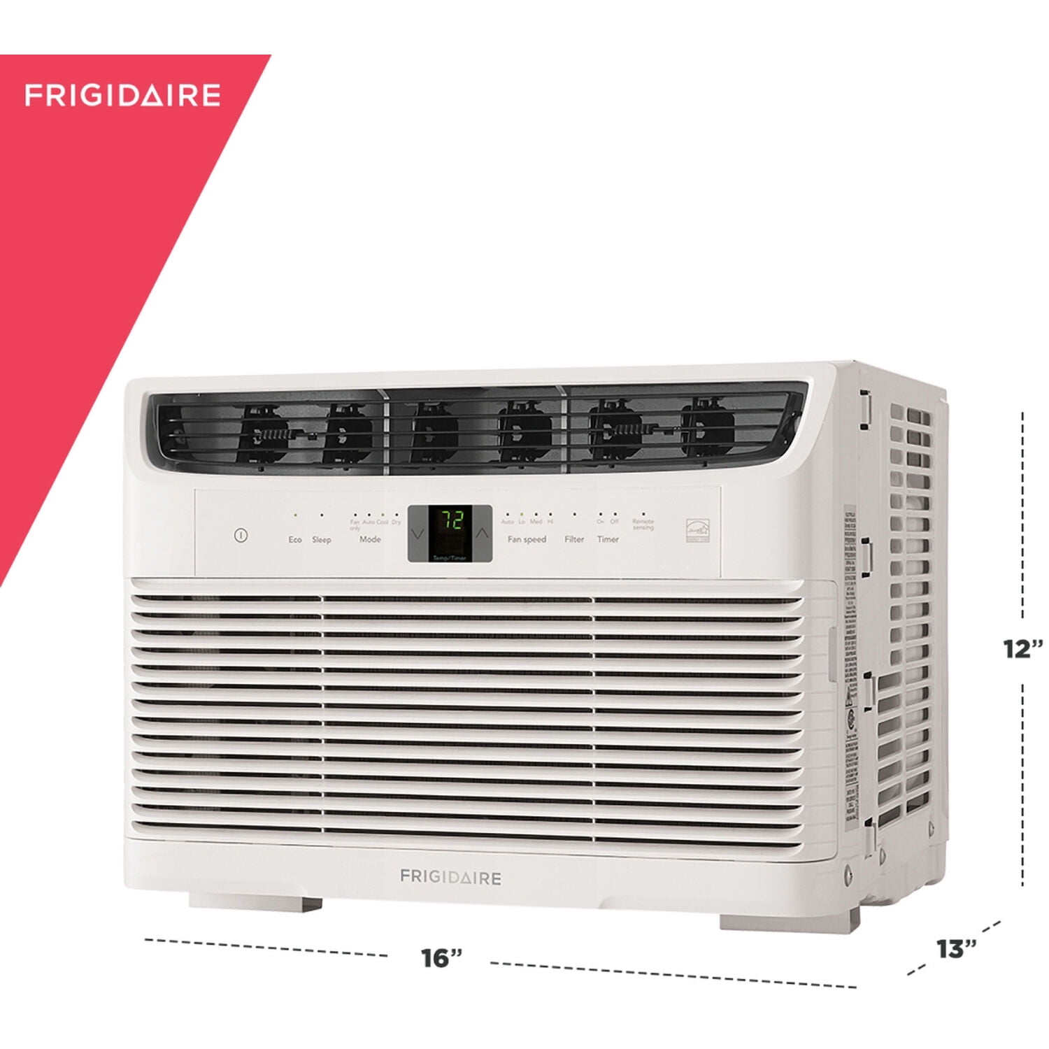 Frigidaire 12,000 BTU 550 Sq. Ft. Window Air Conditioner with Remote, White, FFRE123WAE