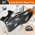 thumbnail image 2 of LAoutun Steel Toe Shoes for Men Mid Cut Work Shoe for Men Industrial Construction Safety Shoes, 2 of 6