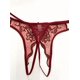 thumbnail image 2 of Braguitas transparentes con entrepierna abierta y bordado floral - Lencería y ropa interior sensual para mujer, 2 of 5