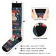 thumbnail image 3 of FORMRS Womens Knee High Socks Casual Long Thick Travel Daily Wear, 1 Pair, Blue Christmas Santa, 3 of 6
