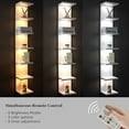 thumbnail image 6 of 7-Tier Wall Shelf with 3 LED Lighting Modes, Multifunctional Wall Mounted Vertical Lack Wall Shelf with Remote Control for Bedroom Living Room Vanity, White, 6 of 10