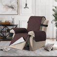 thumbnail image 2 of SHANNA Waterproof Recliner Sofa Cover Couch Covers, 1-Piece Washable Reclining Sofa Cover Furniture Protector for Kids, Dogs, Pets, Brown, Oversized Armchair Recliner Cover, 2 of 11