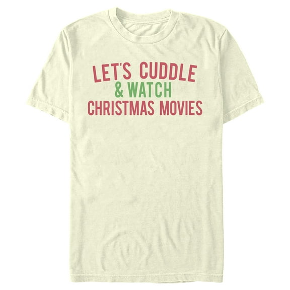 Men's Lost Gods Cuddles & Christmas Movies Graphic Tee Beige 2X Large