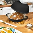 thumbnail image 6 of Beautiful Enameled Cast Iron Bread Oven, 10 inch, Round, Black Sesame by Drew Barrymore, 6 of 10
