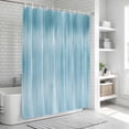 thumbnail image 5 of Polyester Fabric Teal Blue Shower Curtain, Modern Abstract Art Ombre Striped Waterproof Bathtub Curtain Bathroom Decor Set with Hooks 36 x 72 Inches, 5 of 6
