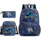thumbnail image 1 of Three-piece schoolbag casual backpack for boys and girls students with printed large capacity outdoor backpack, 1 of 1