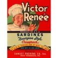 thumbnail image 3 of Retrolabel 12x14 Black Modern Framed Museum Art Print Titled - Victor Renee Sardines, 3 of 5