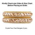 thumbnail image 4 of Efulgenz Beaded Traditional Plain Matte Finish Metal Bangle Indian Wedding Bridal Bangles Set Indian Bohemian Jewelry Retro Vintage Bracelet Bangle Statement Jewelry for women (2 Pcs) Size 2.8, 4 of 6
