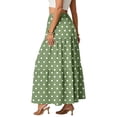 thumbnail image 4 of Women Polka Dot Maxi Skirt Elegant Bodycon A Line Flare Long Skirts Cute Dots Print Flowy Maxi Satin Skirt Vintage Streetwear, 4 of 6