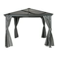 thumbnail image 4 of Sojag Verona 10 x 12 x 6 ft Charcoal Curtains for Gazebo, Polyester, 4 of 5