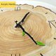 thumbnail image 4 of RV Reloj de pared vintage silencioso, reloj de pared de madera, reloj de pared de cocina, reloj de pared vintage retro para el hogar, sala de estar, cocina, 28x30cm Rojo Verde, 4 of 5