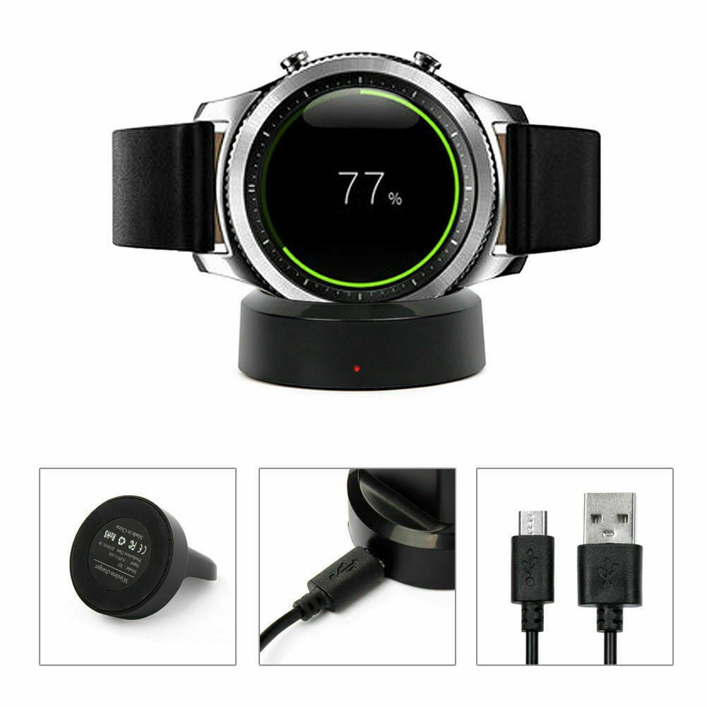 ongezond middag impliceren Wireless Charging Dock Charger for Samsung Galaxy Watch / Gear S3 /  Frontier Classic - Walmart.com