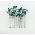 thumbnail image 2 of Faship Gorgeous Green Rhinestone Crystal Floral Hair Comb, 2 of 4
