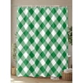 thumbnail image 4 of Shower Curtain Dark Green Buffalo Check Plaid Bathroom Curtains with Hooks, Waterproof Fabric Farmhouse Style Bath Shower Curtains Set for Bathroom Bathtubs Decor 72x72 Inch, 4 of 8