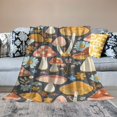 thumbnail image 2 of Nawypu Cute Mushroom Blanket Retro Floral Soft Warm Throw Blankets Lightweight Cozy 70s Shrooms Funky Groovy Aesthetics Boho Flowers Women for Living Room Bed Couch Decor, 2 of 6