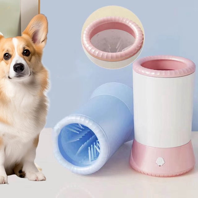 Automatic Pet Paw Cleaner for Dogs - Gentle Mud & Dirt Removal with Soft Bristles, Portable & Easy to Use