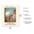 thumbnail image 2 of Château Tongariro - National Park New Zealand - Vintage Railroad Travel Poster by Edgar Macleod Lovell-Smith c.1930s - Fine Art Matte Paper Print (Unframed) 16x20in, 2 of 4