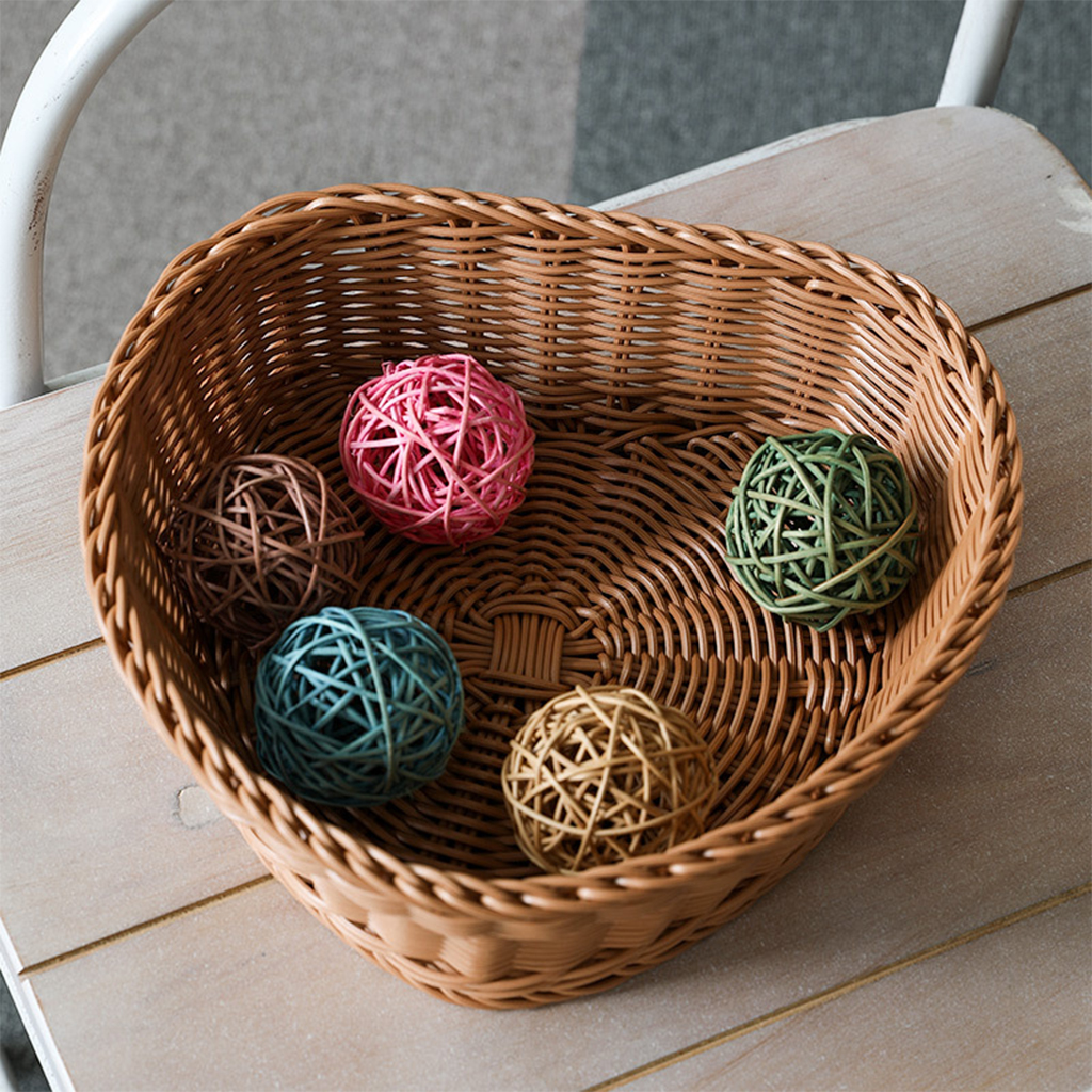 Wicker Heart Shaped Basket