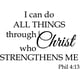 thumbnail image 1 of Puedo hacer todas las cosas a través de Cristo que me fortalece, calcomanías de pared motivacionales, calcomanías de pared inspiradoras para la familia, citas Fason CZJJ-ST62, 1 of 4