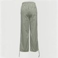 thumbnail image 5 of CUSTG Male Casual Pants Elastic High Waist Parachute Cargo Pants Drawstring Multi Pockets Loose Wide Leg Adjustable Casual Trousers Cozy Soft Pants, 5 of 5